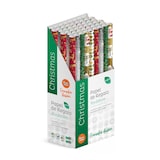 thumbnail of Pack 50 Rollos Papel Regalo Christmas B 2m x 70cm Navideño, Caja Expositora, Diseño Festivo, Navidad Comercios - FP Fiesta Paper