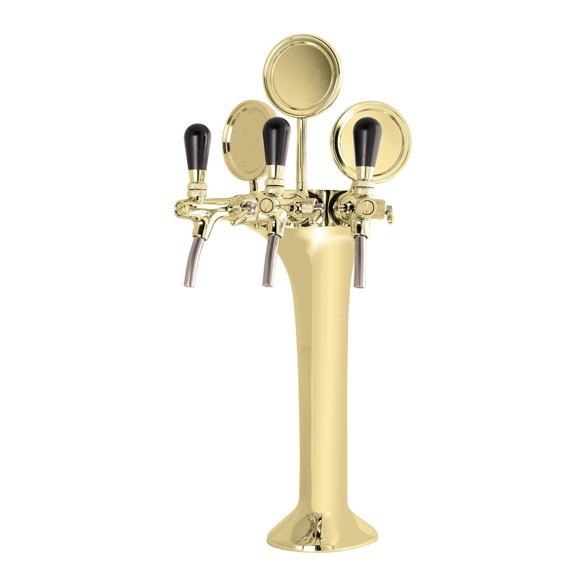 Schanksäule Gold 3-leitig, elegant, `Topp-Qualität!`