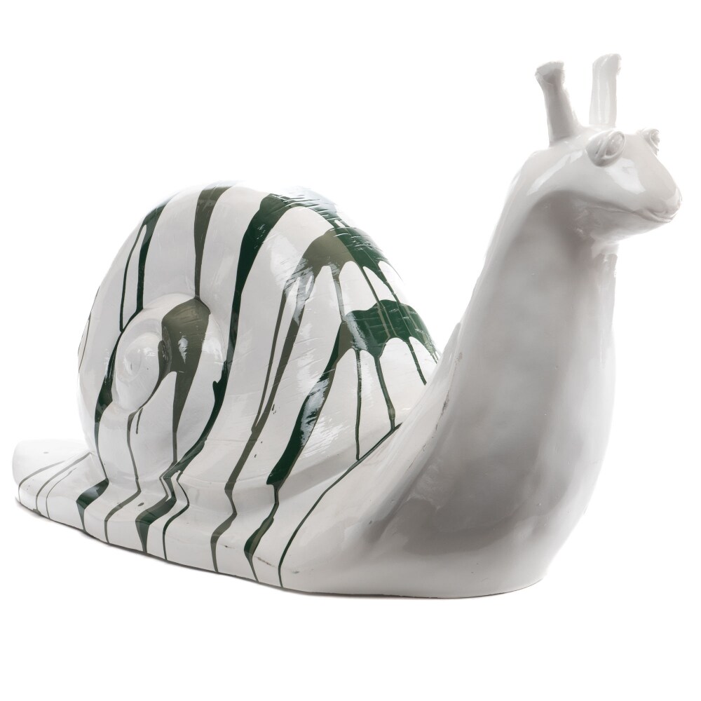 Schnecke Trash 64 cm - Weiß Anderes Harz Amadeus 42x99 cm