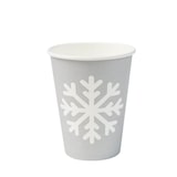 thumbnail of greenbox - Pappbecher Winter "Schneeflocke" 300 ml / 12 oz, Ø 90 mm, grau, 1000 St.