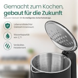 thumbnail of Emerio Wasserkocher mit Temperaturregelung 1,7 Liter – Touch-Bedienung – 360° drehbar – Warmhaltefunktion – 2200 W – WK-132229 – Schwarz