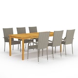 thumbnail of Helloshop26 - Conjunto de comedor de jardín exterior de 7 piezas muebles grises 02_0013952