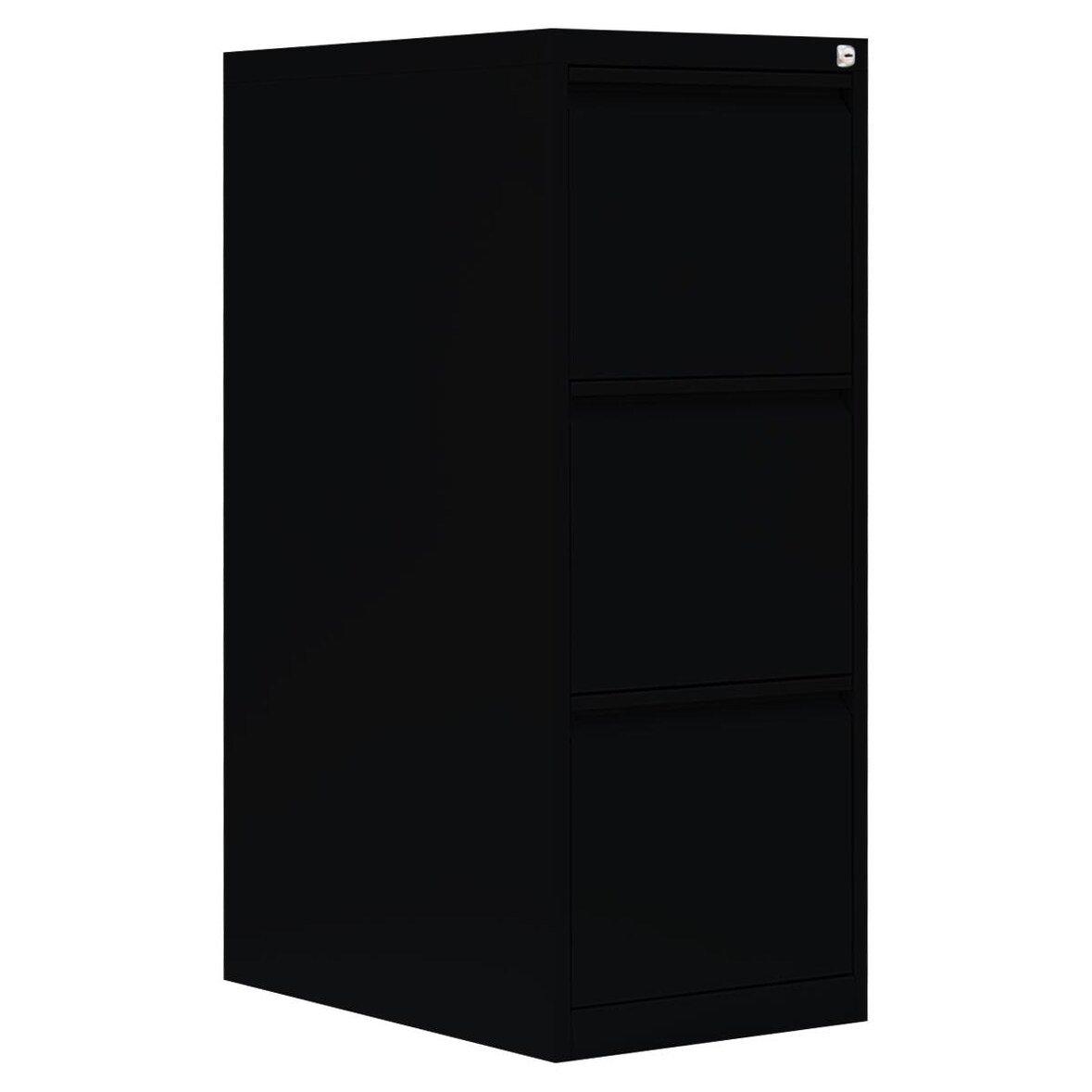Büro Hängeregistratur Schrank für DIN A4 Hängemappen 101x40x62cm mit 3 Schüben Schwarz