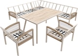 thumbnail of Merax set modular de jardín para 6-8 personas, sofá esquinero, 2 sofás sillón, 2 sillones individuales, mesa, cojines, beige