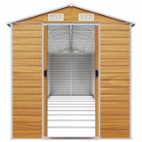 thumbnail of Helloshop26 - Abri de jardin cabane cabanon maison de stockage remise extérieur hangar outils robuste clair 191 x 895 x 198 cm acier 02_0022297
