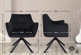 thumbnail of DELUKE® Esszimmerstuhl SWING Samt schwarz - 81x67x58cm, schwarz, Samt Metall Gestell Stühle EsszimmerstühleEsstisch Stühle Küchenstuhl