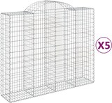 thumbnail of vidaXL Gabionen mit Hochbogen 5 Stk. 200x50x160/180cm Verzinktes Eisen