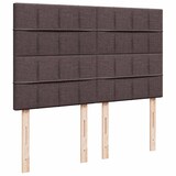 thumbnail of vidaXL Boxspringbett mit Matratze Dunkelbraun 140x190 cm Stoff