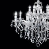 thumbnail of Lampadario Classico Florian Metallo-Cristallo Cromo 12 Luci E14