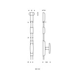 thumbnail of Crémone 332 Blanc Bouton Chromé Sans Tringle Vachette 009909