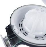 thumbnail of Exprimidor eléctrico de brazo JATA JEEX1058 con doble cono. Vertido continuo. Totalmente desmontable. Tapa cierre antigoteo. Base antideslizante