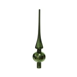 thumbnail of Christbaumspitze Glas 26cm piniengrün glänzend