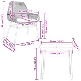 thumbnail of vidaXL 3-tlg. Garten-Essgruppe mit Kissen Grau Poly Rattan Glas