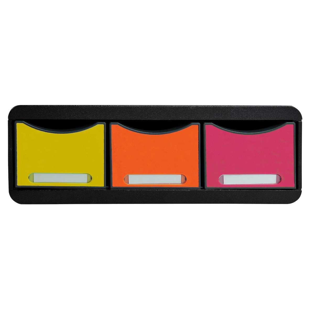 EXACOMPTA Cassettiera Toolbox Maxi 318798D, 3 cassetti, box PS monoblocco in orizzontale, (PxlxAlt) 27x35,5x13,5 cm, gamma Iderama, nero/arlecchino