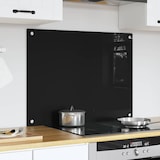 thumbnail of vidaXL Keuken Achterwand Zwart 80 x 60 cm gehard glas