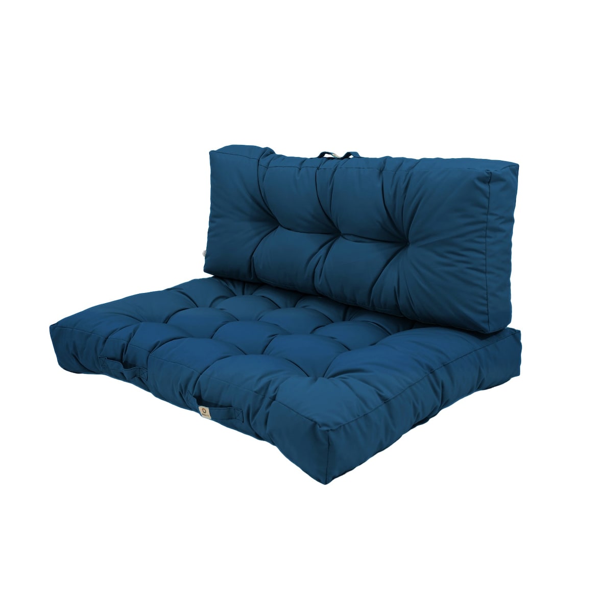 Lot coussins extérieur pour palette bleu pétrole 120x80 Imperméables Anti-UV DECOARTS