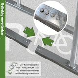 thumbnail of Fahrradanlehnbügel 140 x 88 cm Stahl feuerverzinkt Ø 50 mm grau freistehend Fahrradständer Parker                        Typ U