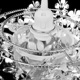 thumbnail of Blätter Pailletten Anhänger Kronlampe Silbern
