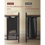 thumbnail of Helloshop26 - Panier à linge sale corbeille 3 compartiment bac avec 1 étagère de rangement sacs en amovible volume de chaque sac 38 12_0006759