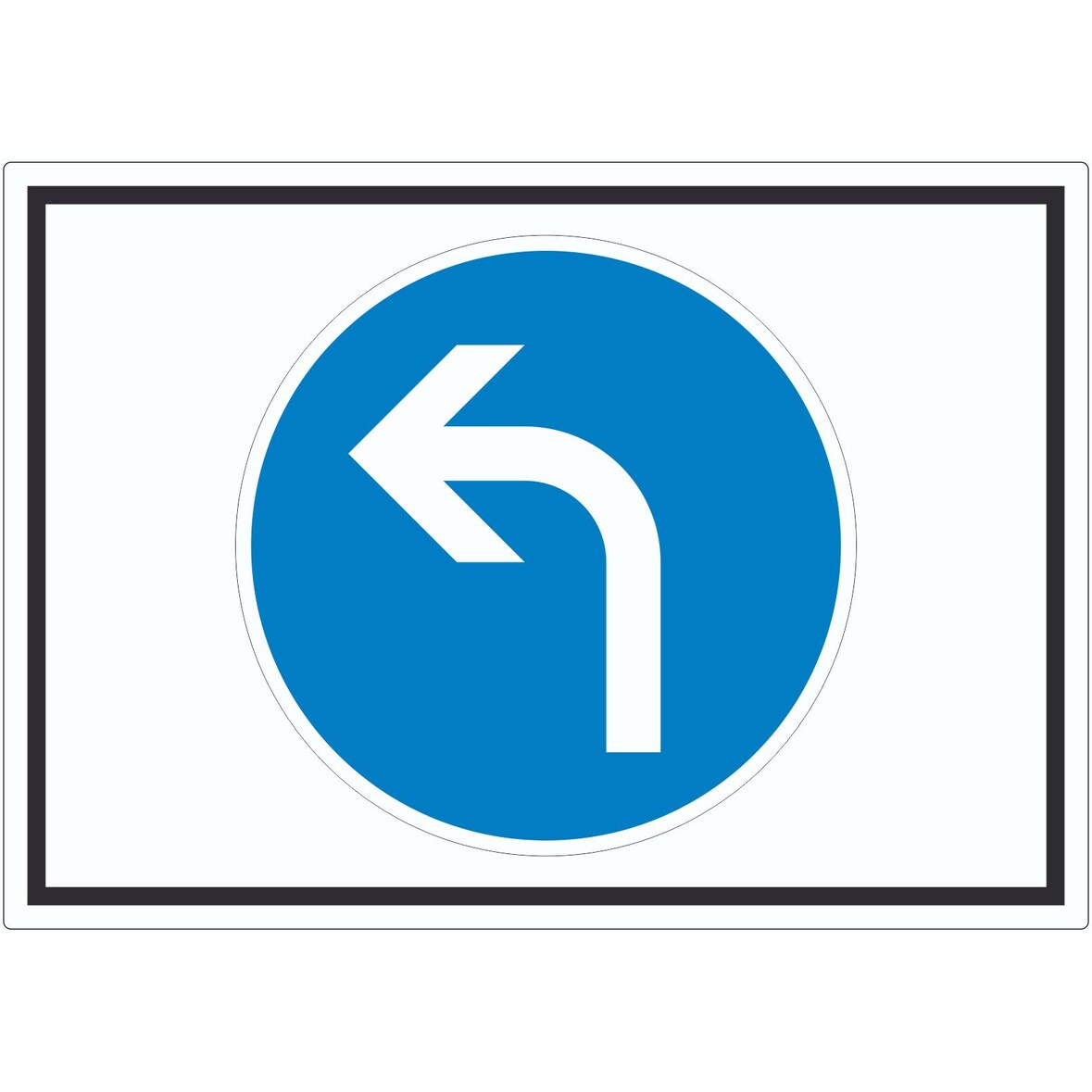 Aufkleber Fahrtrichtung links Symbol A3 (297x420mm)