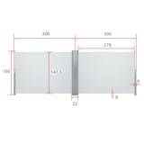 thumbnail of tectake Doppia tenda laterale con cassonetto in alluminio estraibile con meccanismo di autoarrotolamento - 160 x 600 cm, grigio - 402331