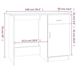 thumbnail of Scrivania in rovere affumicato 100x50x76 cm Modello Apex Design in derivati \u200b\u200bdel legno