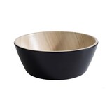 thumbnail of APS 84610 Saladier melamine évasé noir et aspect bois Frida Ø 20 cm, H 7,5 cm