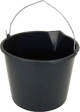 thumbnail of Eimer Baueimer Maurereimer 12 L Schwarz Tragehenkel Mörtel Baustelle Garten