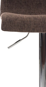 thumbnail of CHEFGASTRO Barhocker MAUI Stoff Chrom HxBxT 84x39x36cm Stoff Braun Barstuhl