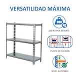 thumbnail of SimonRack Metallregal, 900x1100x500 mm, 3 Ebenen, Metallboden, 200 kg Biegepunkt, Verzinkt - Simonclick