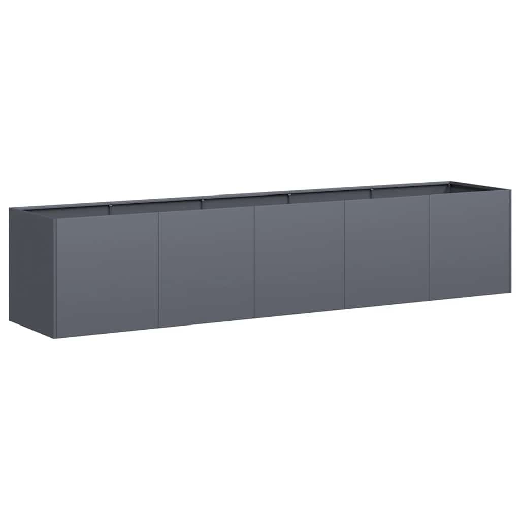 vidaXL Pflanzgefäß Anthrazit 200 x 40 x 40 cm Kaltgewalzter Stahl