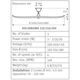 thumbnail of Deckenventilator Eco Genuino 180 BN-NB