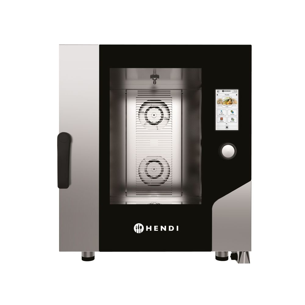 HENDI Convectiestoomoven – Touch 7 x GN 1/1, elektrisch, met directe stoom en een aanraakscherm, 730x784x(H)850mm