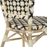 thumbnail of Fauteuil de terrasse bistrot parisien en aluminium et rotin noir