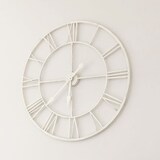 thumbnail of BS COM Orologio da parete in metallo bianco con numeri romani 80 cm Acciaio 5x80x80 cm Bianco