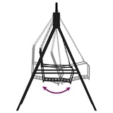 thumbnail of vidaXL Hollywoodschaukel 124 cm Schwarz Stahl