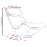thumbnail of vidaXL Ligstoel met kussen 2-persoon 2 pcs Bruin Massief Acaciahout