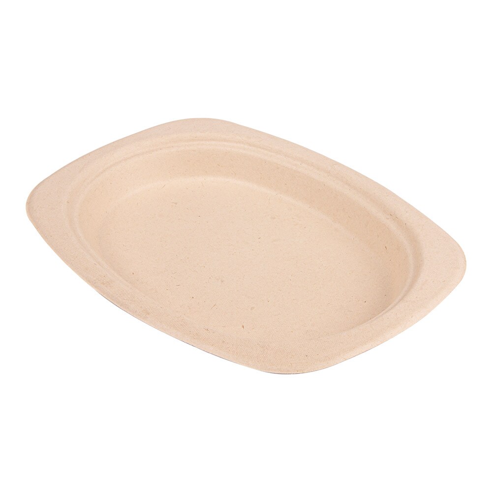 Pratos Ovais 'Bionic'  23,3X16,5X2 Cm Natural Bagaço (800 Unidades)