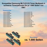 thumbnail of Kompatibel Samsung MLT-D111S Toner Multipack 4 schwarze Tonerpatronen für je 1.000 Seiten von D&C