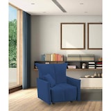 thumbnail of Dmora Divano Letto Almerinda, Divano singolo, 100% Made in Italy, Poltrona soggiorno con apertura a carrello, in tessuto imbottito, Cm 110x90h85, Blu