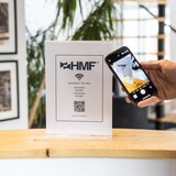 thumbnail of HMF Acryl Tischaufsteller DIN A4, Doppelseitiger T-Ständer Aufsteller, Querformat, Glasklar