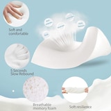 thumbnail of OLYMPIA Cuscino Cervicale MEMORY FOAM  Doppia Onda - Cuscino Memory Foam Traspirante, ergonomico, anallergico Guanciale Memory Foam Federa Lavabile