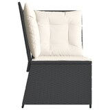 thumbnail of vidaXL Garten-Ecksofa mit Kissen Schwarz Poly Rattan