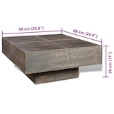 thumbnail of vidaXL Salontafel vierkant massief mangohout donkerbruin