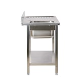 thumbnail of Romux® Évier en Acier Inoxydable avec 1 Cuve et Égouttoir à Droite 1400x700x850 mm Démontable | Évier Industriel | Plonge Inox Professionnelle