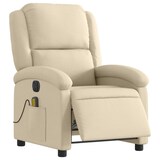 thumbnail of vidaXL Massagesessel Elektrisch Creme Stoff