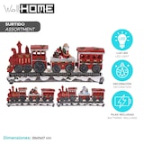 thumbnail of WellHome - Trem de Natal decorativo com locomotiva e 2 vagões, com luzes LED e móbiles 39x11x17cm