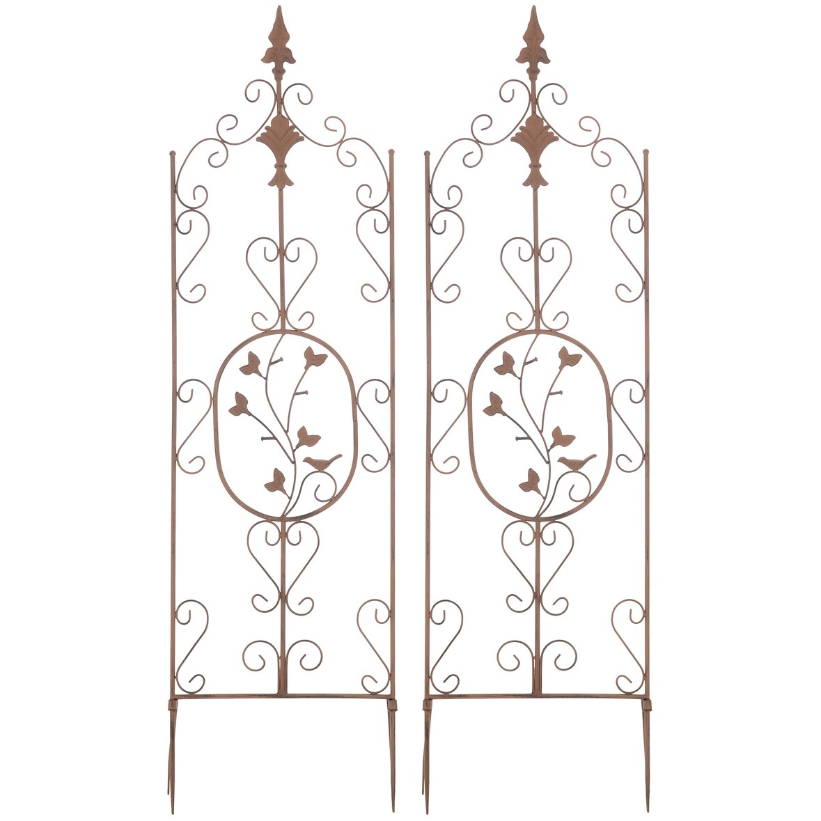 2er Set Rankgitter Burgus antik braun