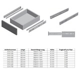thumbnail of Vollauszug verzinkt Schubladenauszug 45mm Höhe Teleskopauszug Kugelführung 400mm