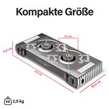 thumbnail of EVOCAMP 2-flammiger Gaskocher mit Piezozündung inkl. 8x Gaskartuschen MSF-1a 227g